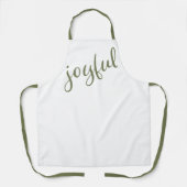 Eenvoudige kerstfeestdag in Joyful Script Schort (Voorkant)