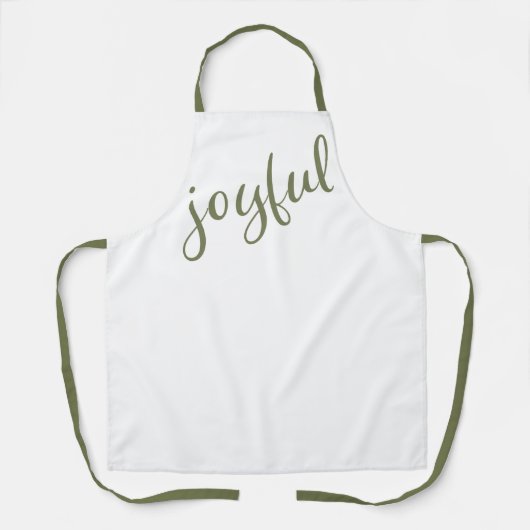 Eenvoudige kerstfeestdag in Joyful Script Schort (Voorkant)