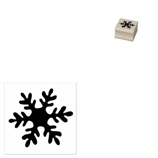 Eenvoudige kerstfeestdag in Snowflake Rubberstempel (Gestempeld)