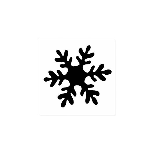 Eenvoudige kerstfeestdag in Snowflake Rubberstempel (Afrduk)