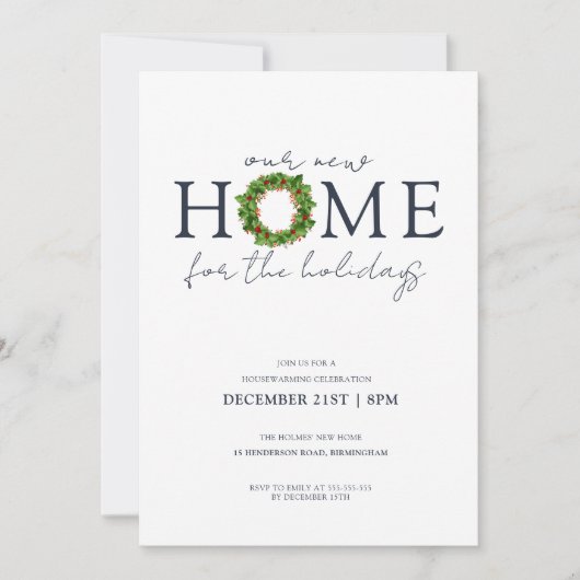 Eenvoudige kerstfeestdag kaart (Voorkant)