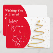 Eenvoudige kerstfeestdag met Typografie (Voorkant / Achterkant)