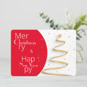 Eenvoudige kerstfeestdag met Typografie (Staand voorkant)