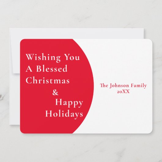 Eenvoudige kerstfeestdag met Typografie (Achterkant)