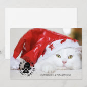 Eenvoudige kerstfeestdagen foto feestdagenkaart (Voorkant / Achterkant)