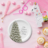 Eenvoudige kerstfeestelijke kerst papieren bordje (Feest)