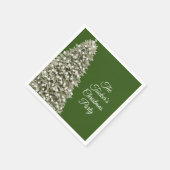 Eenvoudige kerstfeestelijke kerst servet (Hoek)