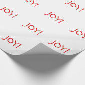 Eenvoudige kerstfeestelijke rode lettertype cadeaupapier (Hoek)