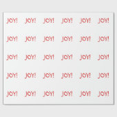 Eenvoudige kerstfeestelijke rode lettertype cadeaupapier (Vlak)