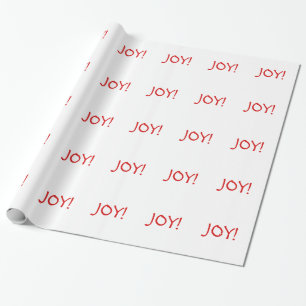 Eenvoudige kerstfeestelijke rode lettertype cadeaupapier