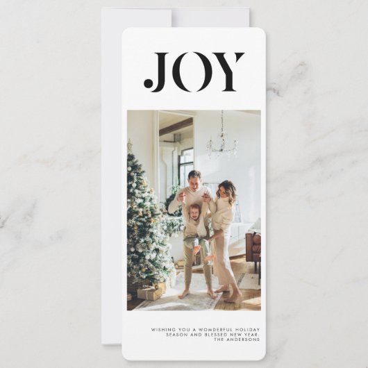 Eenvoudige kerstfeestfoto voor Collage | Joy (Voorkant)