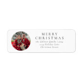 Eenvoudige kerstfoto etiket (Voorkant)