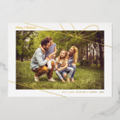 Eenvoudige kerstfoto folie feestdagenkaart (Voorkant)