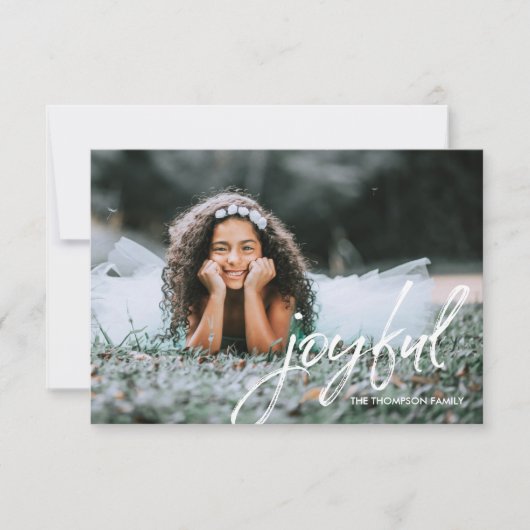 Eenvoudige kerstfoto, leuk kaart (Voorkant)