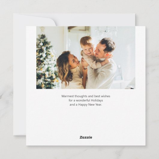 Eenvoudige kerstfoto Merry kerry Feestdagenkaart (Achterkant)