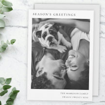 Eenvoudige kerstfoto met zwarte en witte minimalis