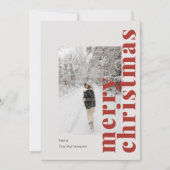 Eenvoudige kerstfoto vakantie Kaart (Voorkant)
