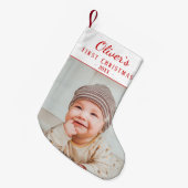 Eenvoudige kerstfoto van Baby Kleine Kerstsok (Voorkant (Hangend))