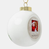 Eenvoudige kerstfoto van Bokeh Blessings Keramische Bal Ornament (Links)