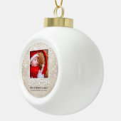 Eenvoudige kerstfoto van Bokeh Blessings Keramische Bal Ornament (Rechts)