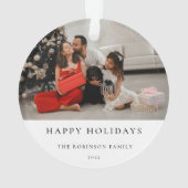 Eenvoudige kerstfoto van Elegant Ornament (achterkant)