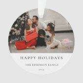 Eenvoudige kerstfoto van Elegant Ornament (voorkant)