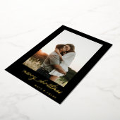 Eenvoudige kerstfoto voor Merry Folie Feestdagenkaart (Gedraaid)