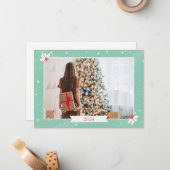 Eenvoudige kerstfoto voor Merry Notitiekaartje (Voorkant / Achterkant in situ)