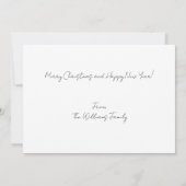 Eenvoudige kerstfoto voor Merry Notitiekaartje (Achterkant)