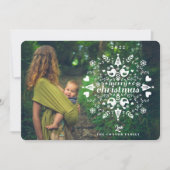 Eenvoudige kerstfotofeestkaart voor mensen feestdagenkaart (Voorkant)