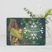 Eenvoudige kerstfotofeestkaart voor mensen feestdagenkaart (Staand voorkant)