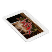 Eenvoudige kerstfotoserie met prettige feestdagen magneet (Rechterzijde)