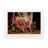 Eenvoudige kerstfotoserie met prettige feestdagen magneet (Horizontaal)