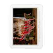 Eenvoudige kerstfotoserie met prettige feestdagen magneet (Verticaal)