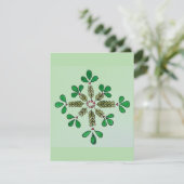 Eenvoudige Kerstgroen Feestdagenkaart (Staand voorkant)