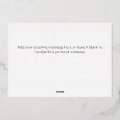 Eenvoudige kerstgroene drie foto | Goud Folie Feestdagenkaart (Achterkant)