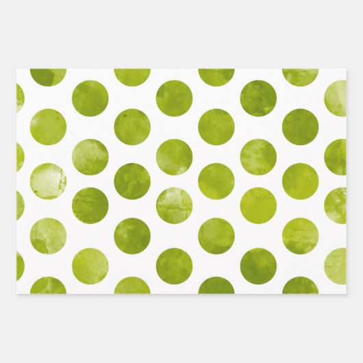 Eenvoudige kerstgroene strepe Waterverf Moderne Inpakpapier Vel (Voorkant 3)