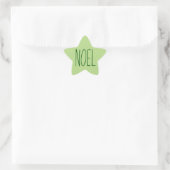 Eenvoudige kerstgroet met één woord "noel" ster sticker (Tas)