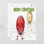 Eenvoudige kerstgroeten briefkaart (Voorkant / Achterkant)