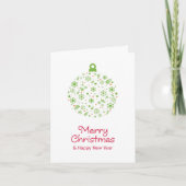 Eenvoudige kerstgroeten. feestdagen kaart (Voorkant)