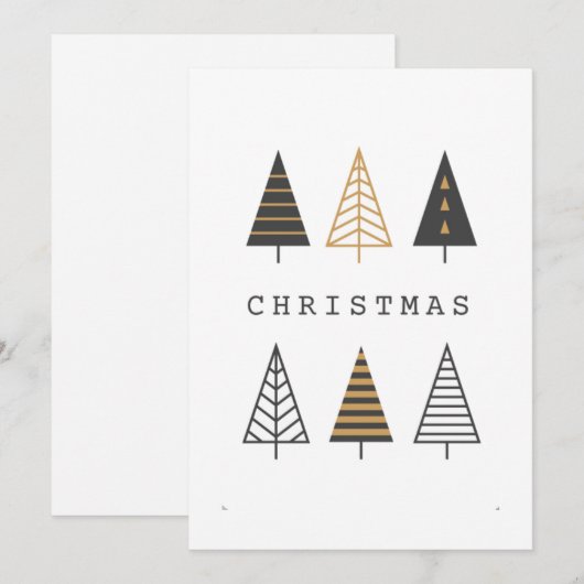 Eenvoudige kerstkaart (Voorkant / Achterkant)