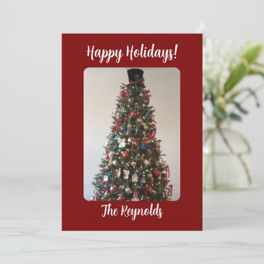 Eenvoudige Kerstkaart (Staand voorkant)