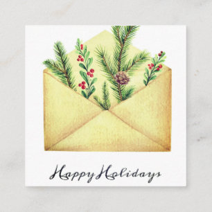 eenvoudige kerstkaarten contactkaartje