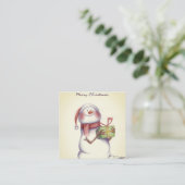 eenvoudige kerstkaarten contactkaartje (Staand voorkant)