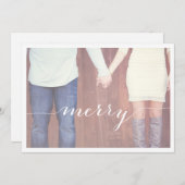 Eenvoudige kerstkaarten voor Merry Feestdagenkaart (Voorkant / Achterkant)