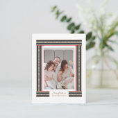 Eenvoudige kerstlintrand feestdagenkaart (Staand voorkant)