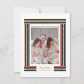 Eenvoudige kerstlintrand feestdagenkaart (Voorkant)