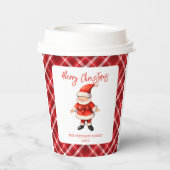 Eenvoudige Kerstman Kerstmis Papieren Bekers (Achterkant)