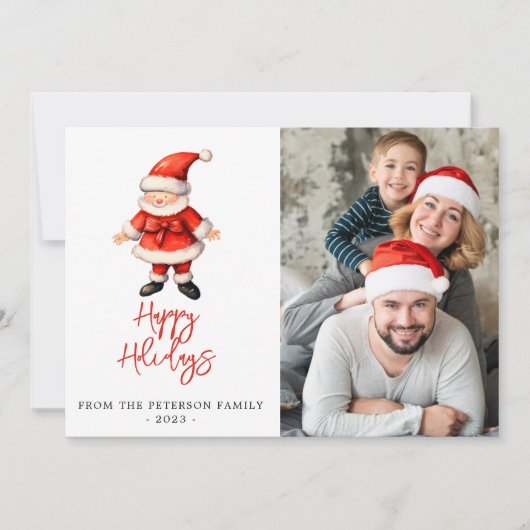 Eenvoudige Kerstman Kerstmis vakantie Kaart (Voorkant)