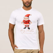 Eenvoudige Kerstman Kerstmis Wit T-shirt (Voorkant)